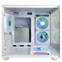 Imagem de Gabinete Gamer Hayom Gb1797 Com 4 Fans Rgb Com Vidro Branco