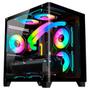 Gabinete Gamer HAYOM, Mini Tower, Lateral e Frontal em vidro, 4x FANs, Preto - GB1798 Imagem de Gabinete Gamer HAYOM, Mini Tower, Lateral e Frontal em vidro, 4x FANs, Preto - GB1798