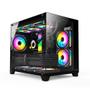 Imagem de Gabinete Gamer Husky Dome 210, Mini Tower, M-ATX, Lateral e Frontal em Vidro, Sem FANs, Preto - HGN210PT