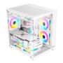 Imagem de Gabinete Gamer Hyrax HGB705, Mini Tower, Frontal e Lateral em Vidro, Sem FANs, Branco - HGB705W