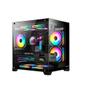 Imagem de Gabinete Gamer Hyrax HGB705, Mini Tower, M-ATX, Frontal e Lateral em Vidro Temperado, Sem FANs, Preto - HGB705B