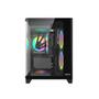 Imagem de Gabinete Gamer Hyrax HGB750, Mini Tower, M-ATX, Frontal e Lateral em Vidro Temperado, Sem FANs, Preto - HGB750B