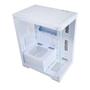 Imagem de Gabinete gamer k-mex aquario micro atx poseidon white cg-w1h5 lateral em vidro sem fan