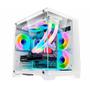 Imagem de Gabinete Gamer K-Mex Space Aqua Branco Vidro Temperado Sem Fan Mid Tower mATX - CG-W1KN