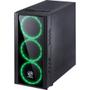 Imagem de Gabinete Gamer Mid Tower 3 Fans Led Frontal Verde Saturn SATPTVD3FCA PcYes Sem Fonte