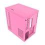 Imagem de Gabinete gamer motospeed hyrax, lateral e frontal vidro temperado, sem fan, hgb700p pink