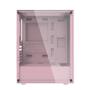Imagem de Gabinete gamer motospeed hyrax, lateral vidro temperado, sem fan, hgb200p atx pink