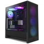 Imagem de Gabinete Gamer NZXT H5 Flow RGB, Vidro Temperado, EATX, Sem Fonte, Com 4 Fans, Preto, CC-H52FB-R1