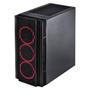 Imagem de Gabinete Gamer PCYes, 4x Fans LED Vermelho, Preto - 33874