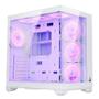 Imagem de Gabinete Gamer Rise Mode Galaxy Glass Standard V2, Mid Tower, ATX, Lateral e Frontal em Vidro Temperado, Com 10 Ventoinhas, Branco - RM-GA-GGSW2-ARGB