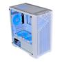 Imagem de Gabinete Gamer Rise Mode X1 S/Fan S/Fonte MidTower ATX Vidro Temperado Branco - RM-X1-01-FW