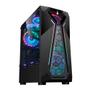 Imagem de Gabinete Gamer Rise Mode X4 Glass, Barra de LED RGB, Lateral em Vidro Fumê, Preto - RM-X4-04-FB