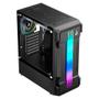 Imagem de Gabinete Gamer Rise Mode Zeus Glass 01, Mid Tower, Led Frontal customizável, Lateral em Vidro, Sem FANs, Preto - RM-CA-ZE-01-FB