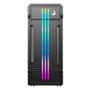 Imagem de Gabinete Gamer Rise Mode Zeus Glass 01, Mid Tower, Led Frontal customizável, Lateral em Vidro, Sem FANs, Preto - RM-CA-ZE-01-FB