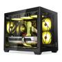 Imagem de Gabinete Gamer Segotep Lumi II 3Fans S/Fonte MiniTower M-ATX Vidro Temperado Preto - SEG-CASE-LUM