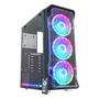 Imagem de Gabinete Gamer Skytrooper K-mex 01ff + Kit 3 Fans Argb+barra