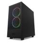 Imagem de Gabinete NZXT H5 Flow Compact, Mid Tower, ATX, Lateral e Frontal em Vidro Temperado, 2x Cooler Fan, Preto - CC-H51FB-01