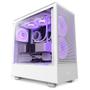 Imagem de Gabinete NZXT H5 Flow RGB Edition, Mid Tower, ATX, Lateral em Vidro Temperado, Cooler Fan RGB, Branco - CC-H51FW-R1