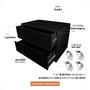 Imagem de Gabinete Organizador 2 Gavetas Para Banheiro Decorativo Com Rodinhas Em Gel 50x40x40cm Preto