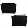 Imagem de Gabinete Organizador 2 Gavetas Para Banheiro Decorativo Com Rodinhas Em Gel 50x40x40cm Preto