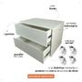 Imagem de Gabinete Organizador 2 Gavetas Para Banheiro Decorativo Com Rodinhas Em Gel 80x40x30cm