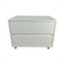 Imagem de Gabinete Organizador 2 Gavetas Para Banheiro Decorativo Com Rodinhas Em Gel 80x40x30cm