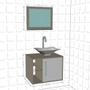 Imagem de Gabinete para Banheiro com Cuba e Espelheira Baden Branco - Móveis Bechara