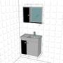 Imagem de Gabinete Para Banheiro com Cuba e Espelho Munique Madeira 3D - Lyam Decor