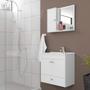 Imagem de Gabinete para Banheiro com Espelho 2 Portas Catar Móveis Bechara Branco