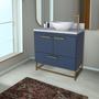 Imagem de Gabinete para Banheiro Com Tampo de Granito 80cm Suez Azul