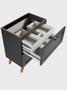 Imagem de Gabinete para Banheiro com Tampo e Cuba 60cm Retro Mdf Grafite Milano - On Móveis
