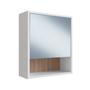 Imagem de Gabinete para Banheiro de Coluna 01 Porta e Espelheira Slim Nova Mobile