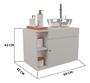Imagem de Gabinete para Banheiro Madeira 60cm Suspenso