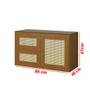 Imagem de Gabinete para Banheiro Maya com Tela de Rattan Sem Cuba