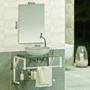 Imagem de Gabinete para Banheiro Vidro Glass 60cm Branco com Cuba Incolor