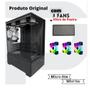 Imagem de Gabinete Pc Gamer Com 3 Fans Rgb Fixo Inclusas Micro Atx Mini Itx Vidro Temperado Usb 3.0