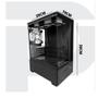 Imagem de Gabinete Pc Gamer Com 3 Fans Rgb Fixo Inclusas Micro Atx Mini Itx Vidro Temperado Usb 3.0