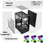 Imagem de Gabinete Pc Gamer Com 3 Fans Rgb Fixo Inclusas Micro Atx Mini Itx Vidro Temperado Usb 3.0
