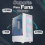 Gabinete rise mode wave white 3 fans - rm-wa-bw-argb Imagem de Gabinete rise mode wave white 3 fans - rm-wa-bw-argb