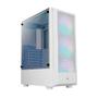 Gabinete rise mode wave white 3 fans - rm-wa-bw-argb Imagem de Gabinete rise mode wave white 3 fans - rm-wa-bw-argb