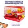 Imagem de Gaiola Casinha Hamster Roedores Big Space 2 Andares Com PlayGround Completa Luxo 