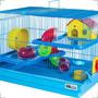 Imagem de Gaiola Hamster Casinha Roedores Grande 2 Andares Playground