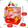 Imagem de Gaiola Hamster Roedores 3 Andares Play Ground Tubos Completa