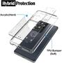 Imagem de Galaxy S21 Ultra 5G Case, RANZ Anti-Scratch Shockproof Série Clear Hard HARD PC+ TPU Capa protetora de para-choques para Samsung Galaxy S21 Ultra 5G (6.8") - Universo