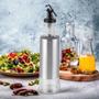 Imagem de Galheteiro Azeite Vinagre Saladas 300 Ml Vidro Aço Inox Dosador