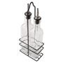 Imagem de Galheteiro De Vidro Azeite Suporte Aramado Com 2 Peças 250ML