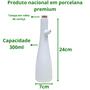 Imagem de Galheteiro Garrafa Porcelana Premium Para Azeite Óleo Vinagre 300ml