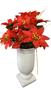 Imagem de Galho Bico De Papagaio Flor Natal Vermelho/Dourado Metalizado/Poinséttia/Folhas/Fios
