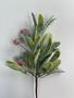 Galho Decorativo Natal Pick Folha Nevado Verde 24cm - TOK DA CASA Imagem de Galho Decorativo Natal Pick Folha Nevado Verde 24cm