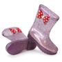 Imagem de Galocha Kids Menina Lacinho Poa Glitter Pink Mar&Cor